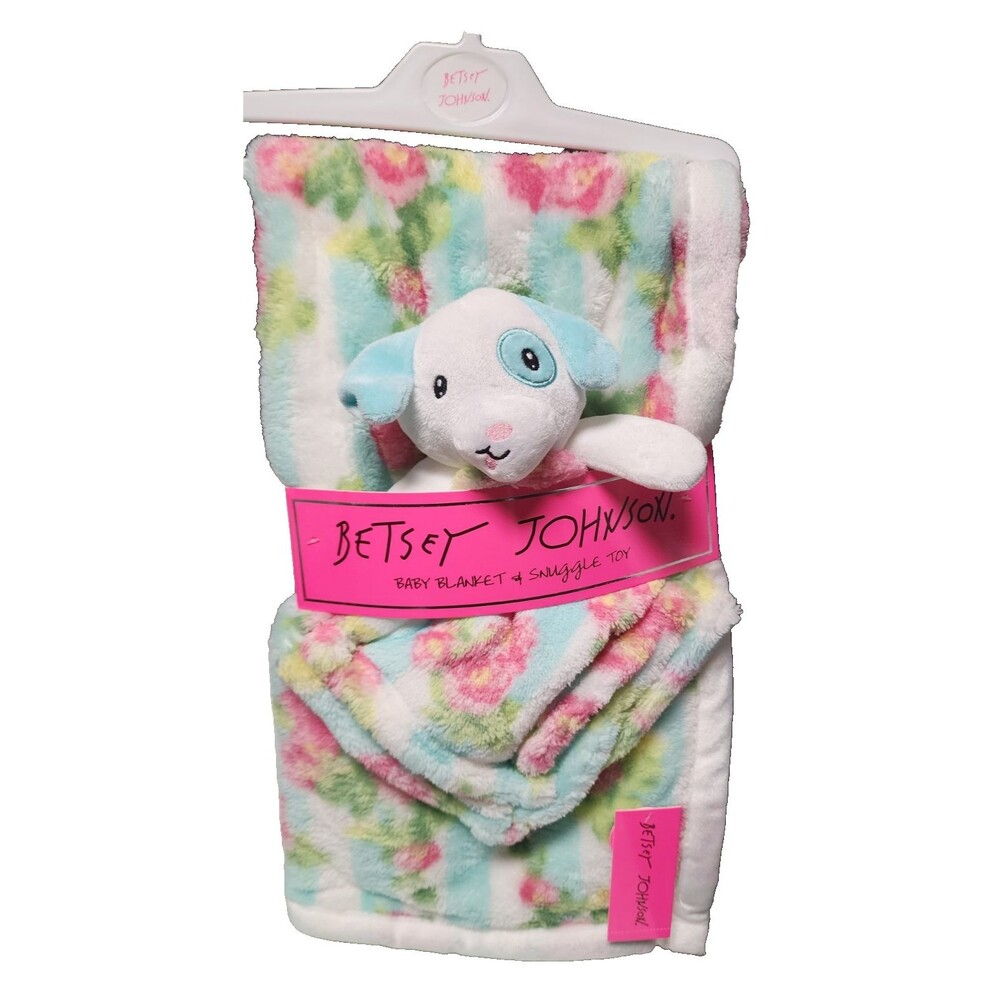 Betsey Johnson Baby Blanket & Snuggle Toy NEW